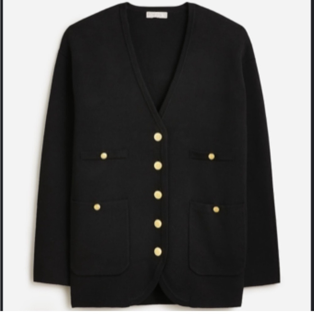J crew Long V-neck sweater blazer